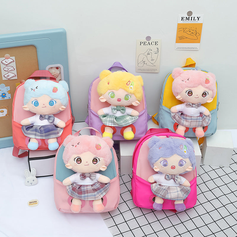 Children's Cartoon Doll Stitching Cute Princess Elementary School Students' Schoolbags