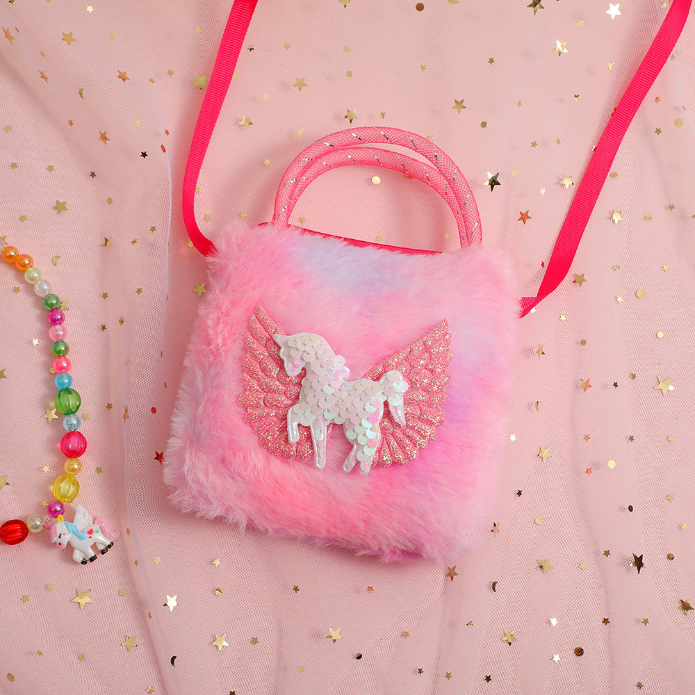 Sacs de rangement mignons licorne de dessin animé pour enfants, vêtements quotidiens