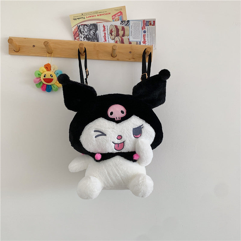 Small Plush Cartoon Devil Clow Gift Backpacks