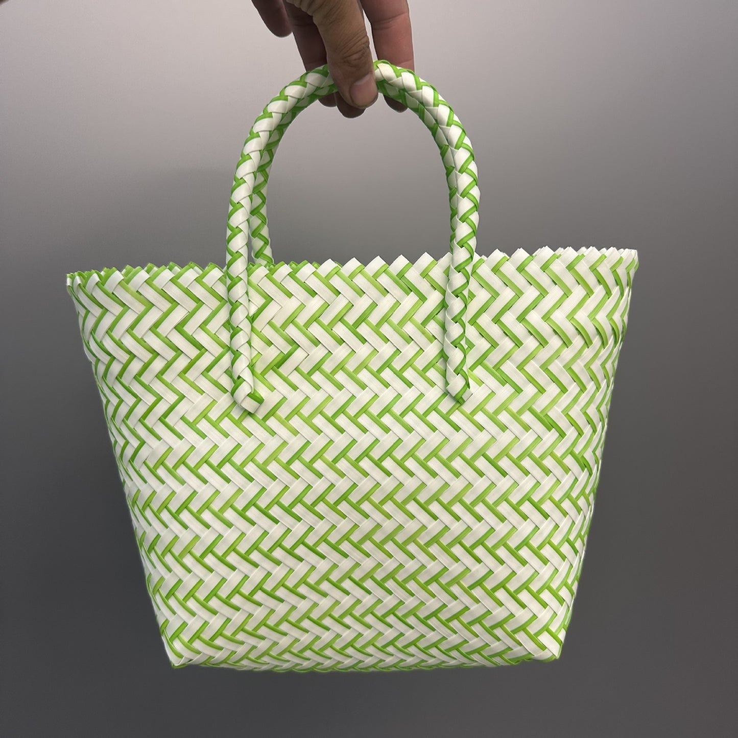 Women's Material Woven Gift Basket Festival Tote Handbags