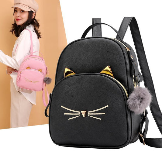 Sacs à dos en fourrure à la mode pour femmes, chat, tendance, Simple, mignon