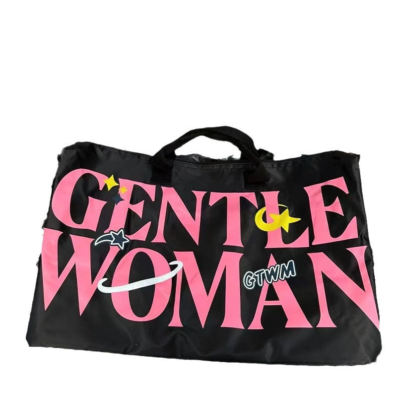 Women's Large Tote Letter Printing Capacity Portable Travel Bags