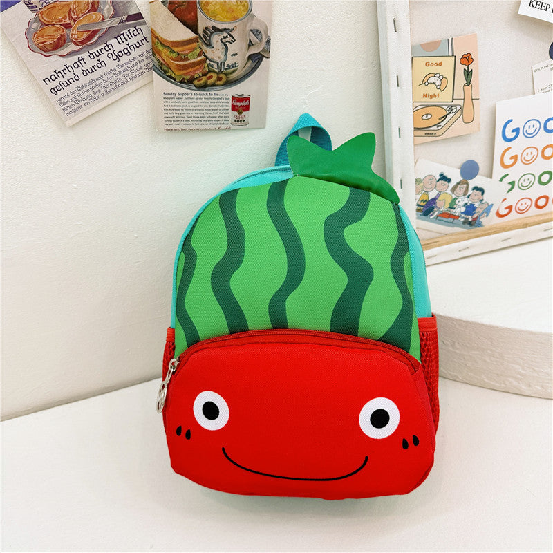 Children's Cartoon Animal Fruit Pattern Oxford Cloth Children's Backpacks