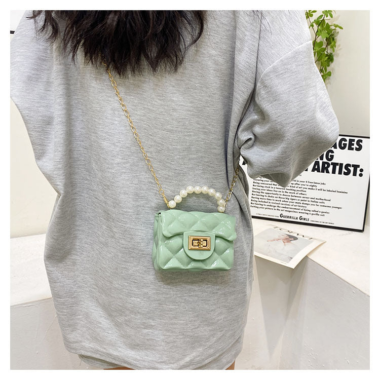 Children's Gel Fashion Small Trendy Cute Pearl Children's Shoulder Bags