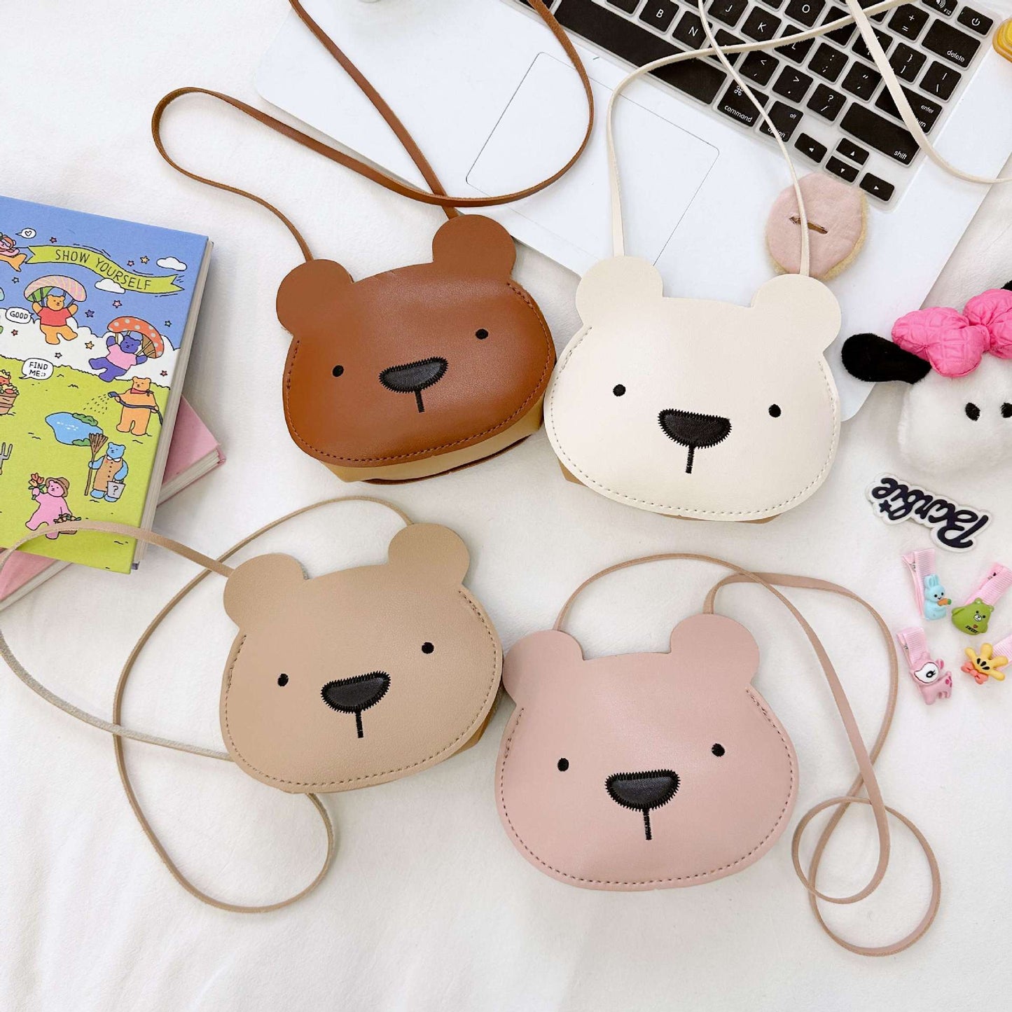 Children's Korean Cute Boy Cartoon Bear Fashion Children's Shoulder Bags