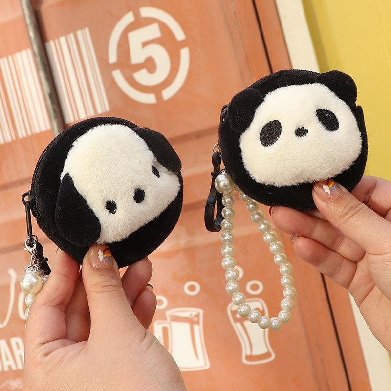 Cute Solid Color Dog Fashion Earphone Coin Purses