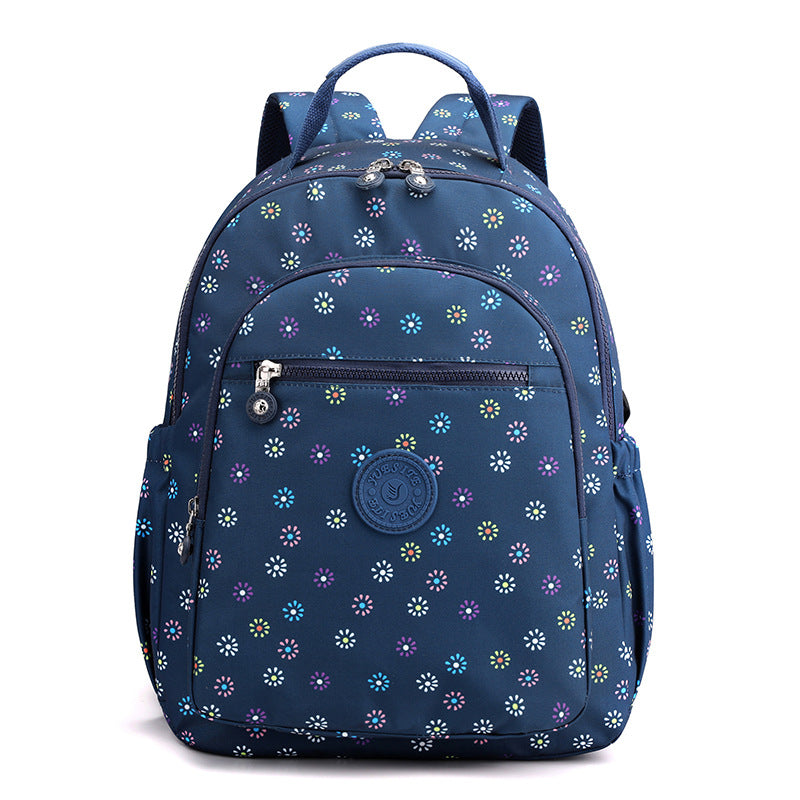 Women's Cool Stylish Nylon Flower Cloth Backpacks