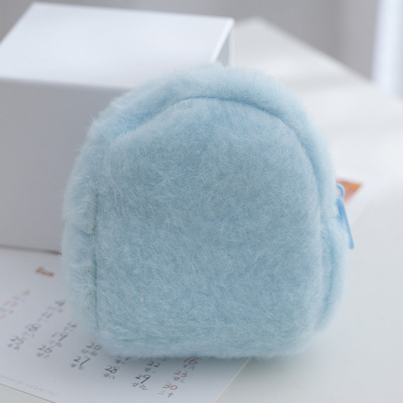 Glossy Solid Color Long Wool Cotton Coin Purses