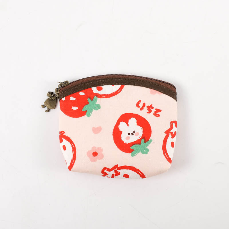 Mini Cute Cotton Print Thick Square Coin Purses