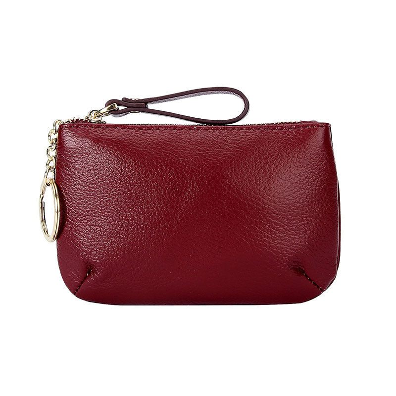 Women's First Layer Soft Cowhide Small Clutch Coin Purses