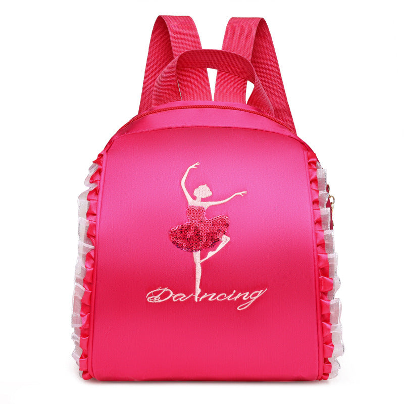 Children's Double Latin Ballet Embroidery Printing Princess Backpacks