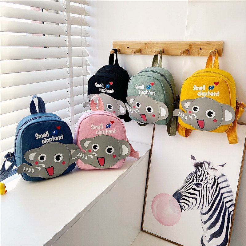 Children's Durable Boys Canvas Cartoon Cute Bags