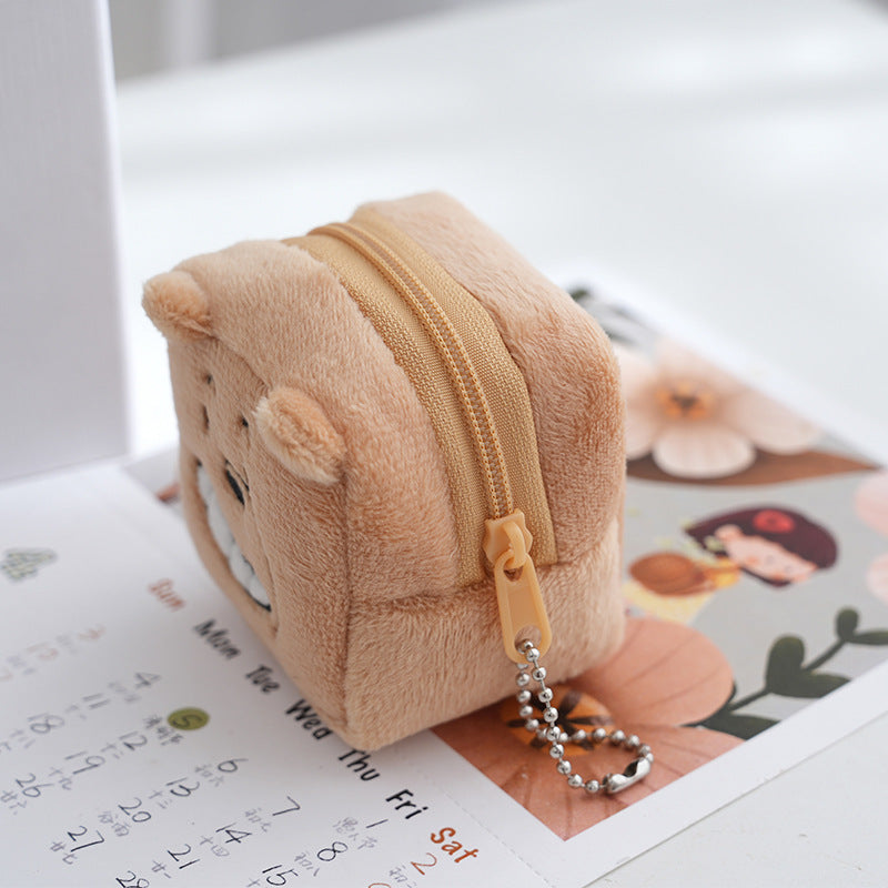 Earphone Three-dimensional Cartoon Bear Storage Data Coin Purses