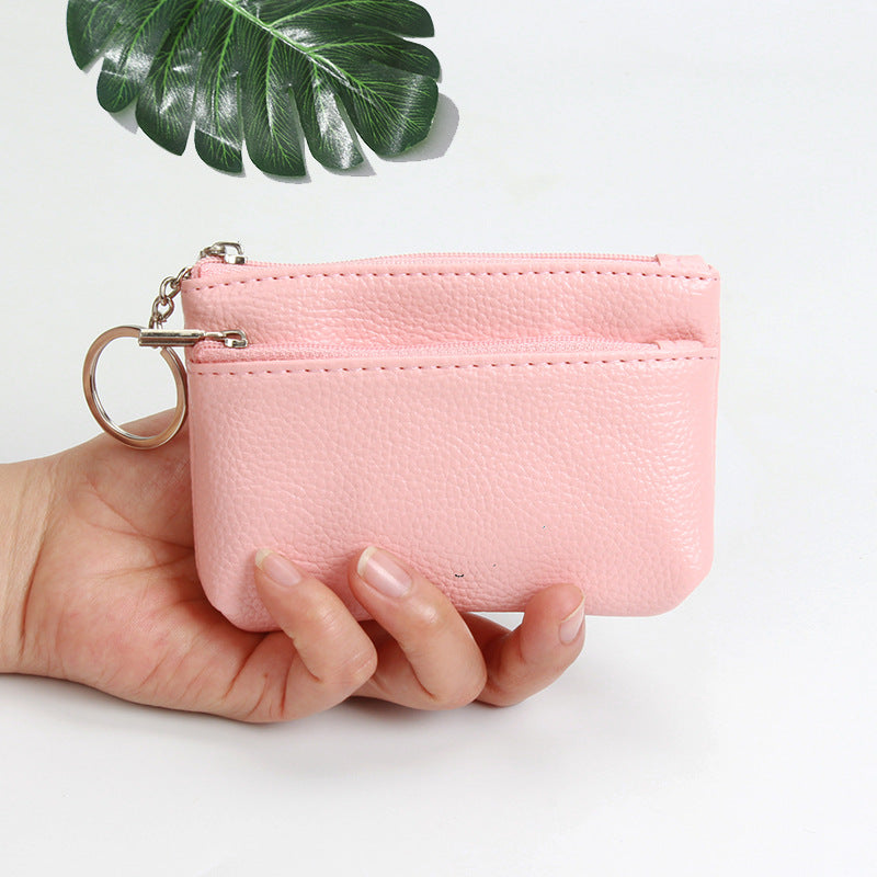 Petite pochette compacte pour femmes, mini porte-monnaie court