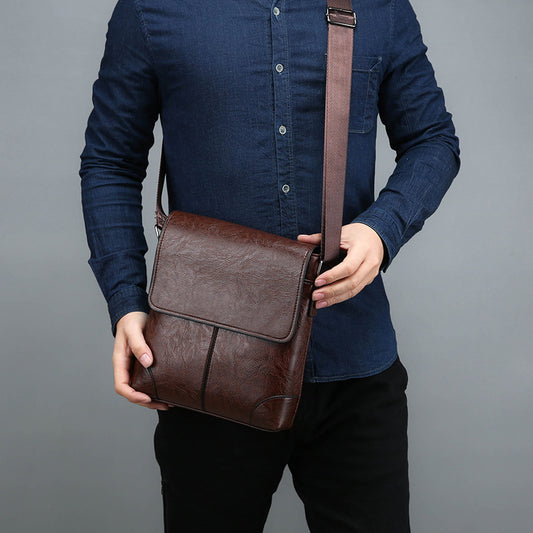 Sacs à bandoulière en cuir pour hommes, sensation Tactile, tendance, Style coréen