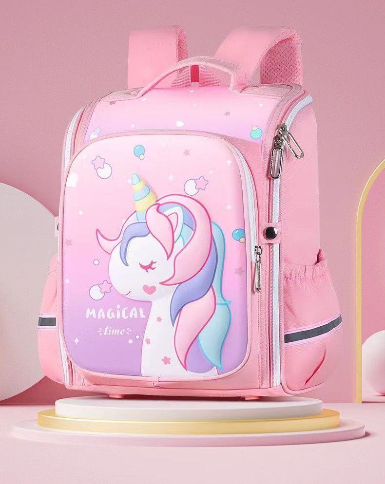 Spaceman Unicorn Love Smiley Face Cartables intégrés pour élèves du primaire