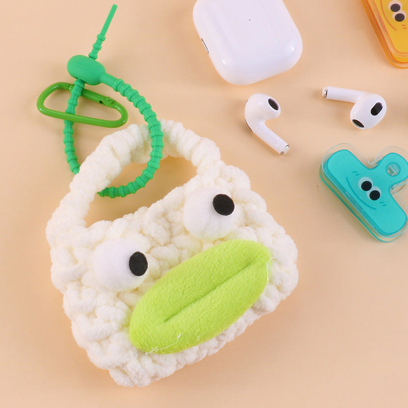 Knitted Earphone Sleeves Apple Protective Female Coin Purses