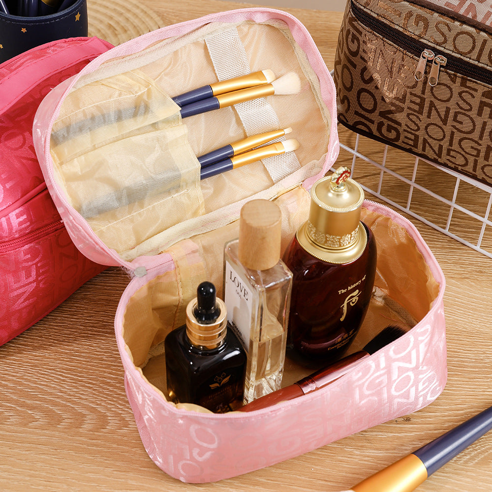 Portable Makeup Cubic Lettered Make-up Large Bags