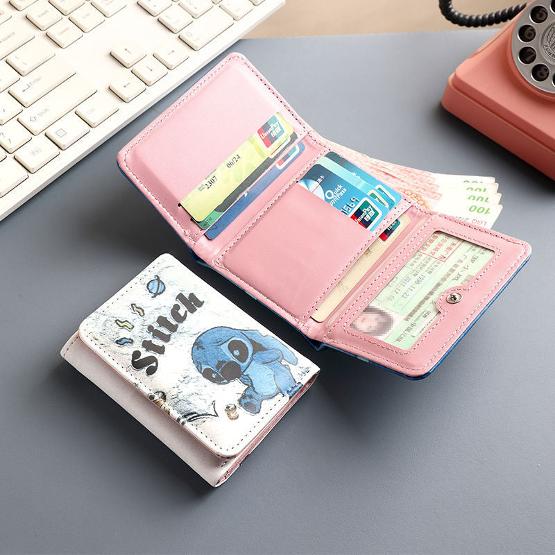 Stitch Short Cute Cartoon Anime Lady Ladies Wallets