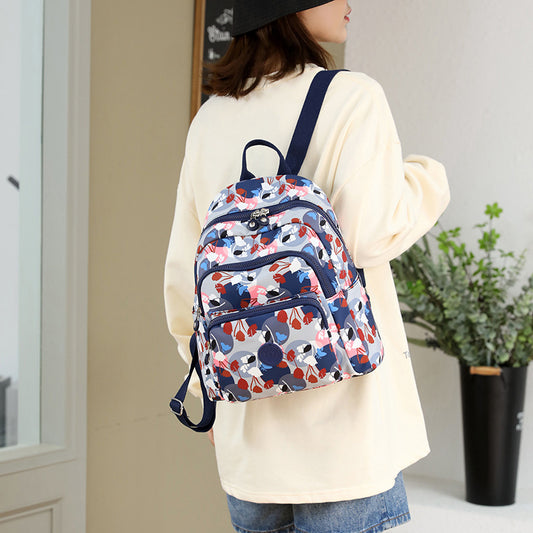 Women's Leisure Nylon Printed Large Capacity Fashion Backpacks