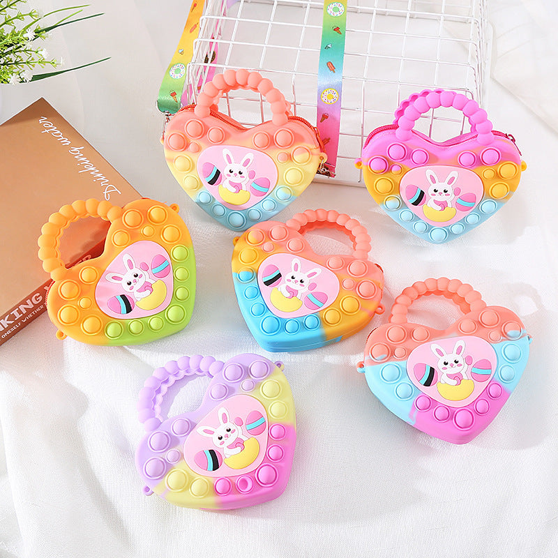 Children's Innovative New Silicone Decompression Change Coin Purses