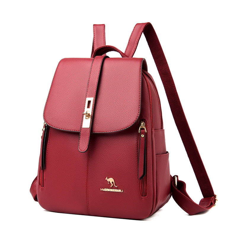 Women's Trendy Fashion Soft Leather Mummy Backpacks