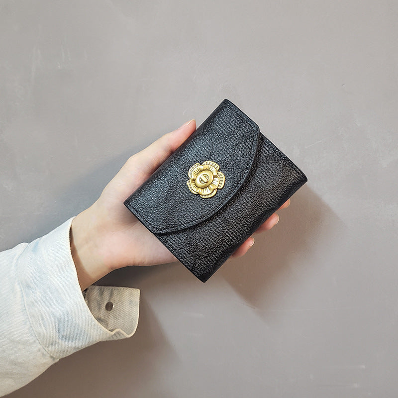 Portefeuilles camélia pour femmes, petits portefeuilles courts de Style coréen pour dames