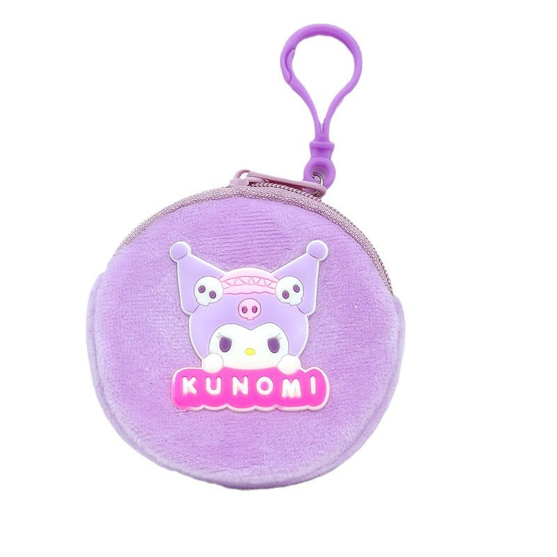 Mignon Écouteur En Peluche Fraise Ours Zip Porte-Monnaie Pour Enfants