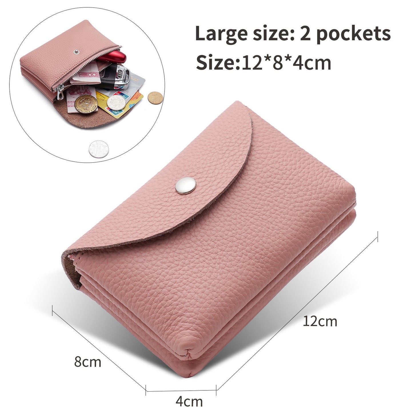 Women's Soft First Layer Cowhide Small Simple Coin Purses