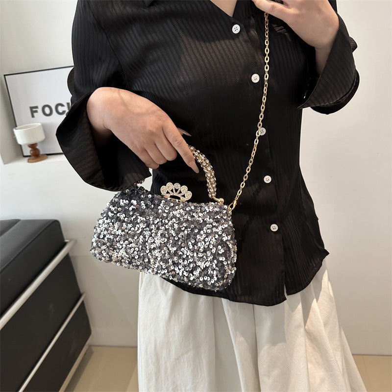 Sacs à bandoulière à paillettes à la mode pour robe de banquet et dîner