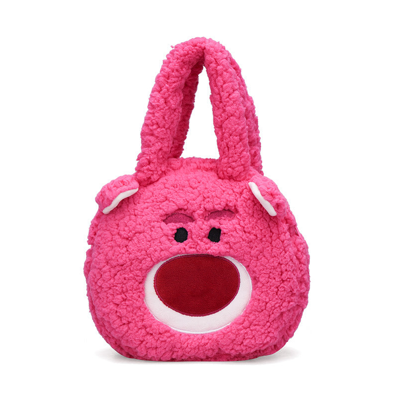 Porte-monnaie en peluche ours fraise série Pine, porte-monnaie pour enfants