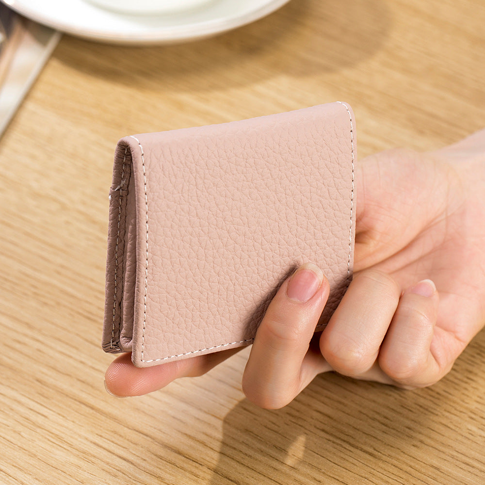 Mini porte-monnaie en cuir de vache première couche pour femme