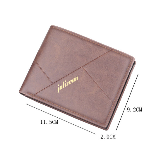 Men's Durable Canvas Short One Denim Card Holder