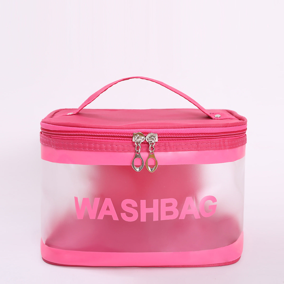 Trendy Cubic Transparent Frosted Storage Wash Cosmetic Bags