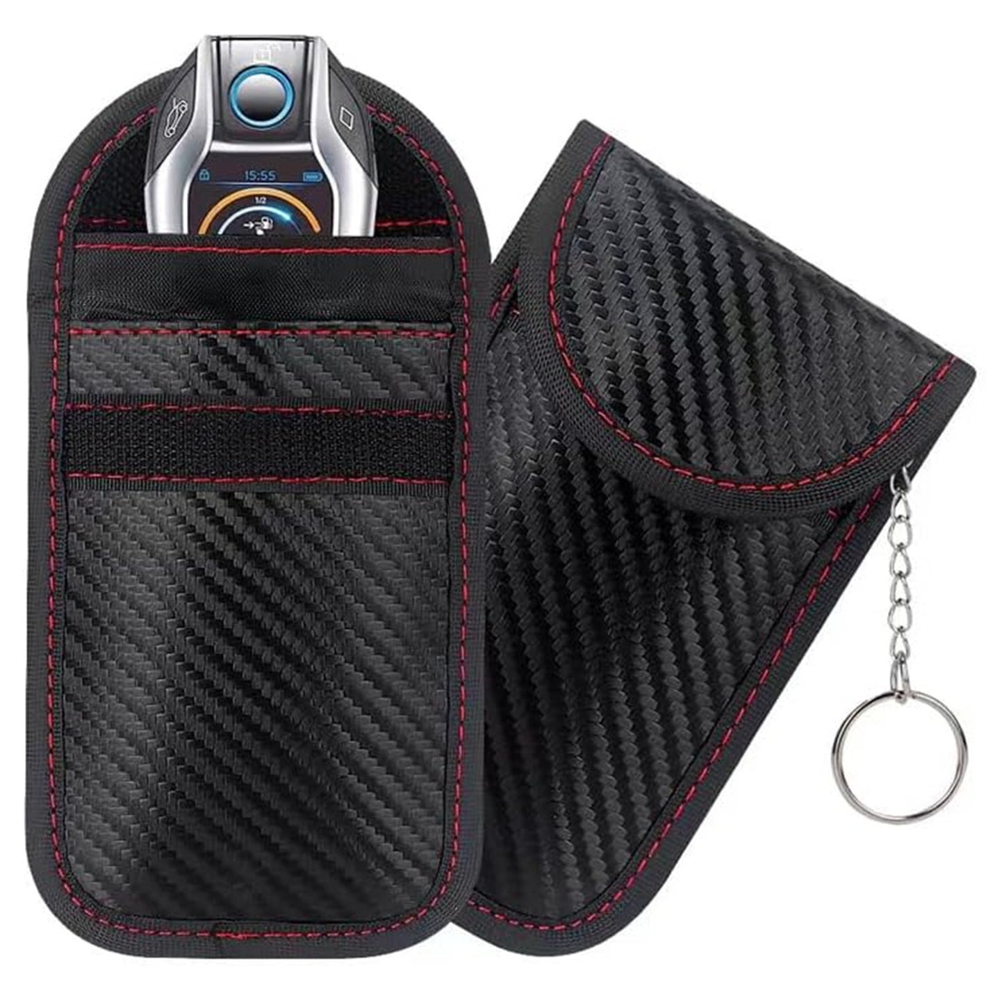 Carbon Fiber Car Shield Remote Control Key Bags