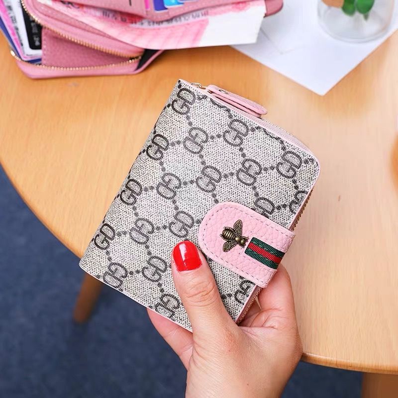 Female Style Short Letters Folding Mini Ladies Wallets