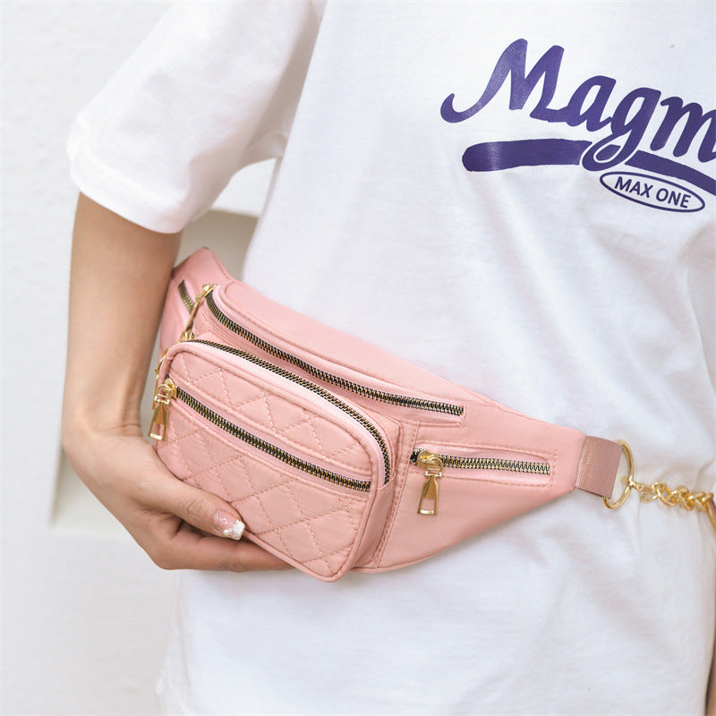 High Sense Fashion Chain Slanted Female Waist Packs