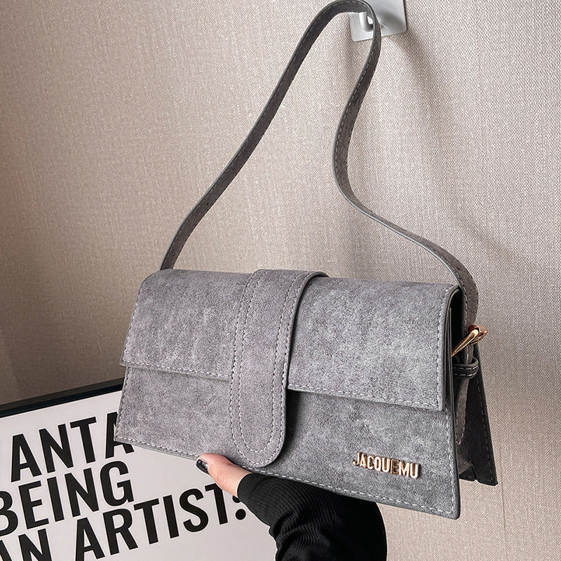 Women's Popular Frosted Underarm Winter Fashionable Textured Shoulder Bags