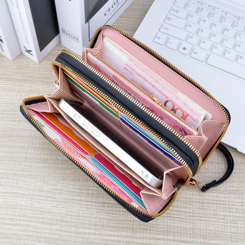 Women's Long Double Zip Clutch Female Fashion Large Ladies Wallets