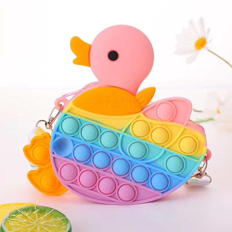 Women's & Children's & Cartoon Little Yellow Duck Mouse Coin Purses