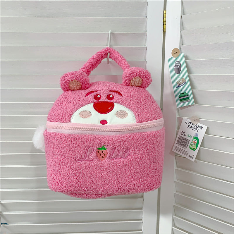 Children's Plush Cute Cartoon Storage Portable Toy Bags