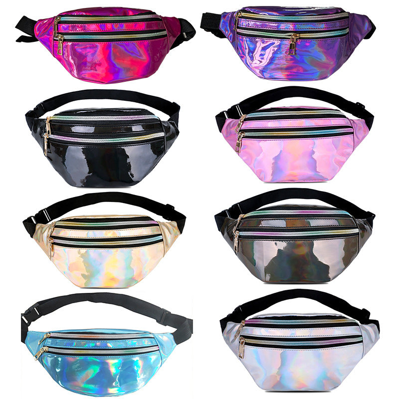 Sacs de taille de couleur brillante laser classique charmant pour femmes