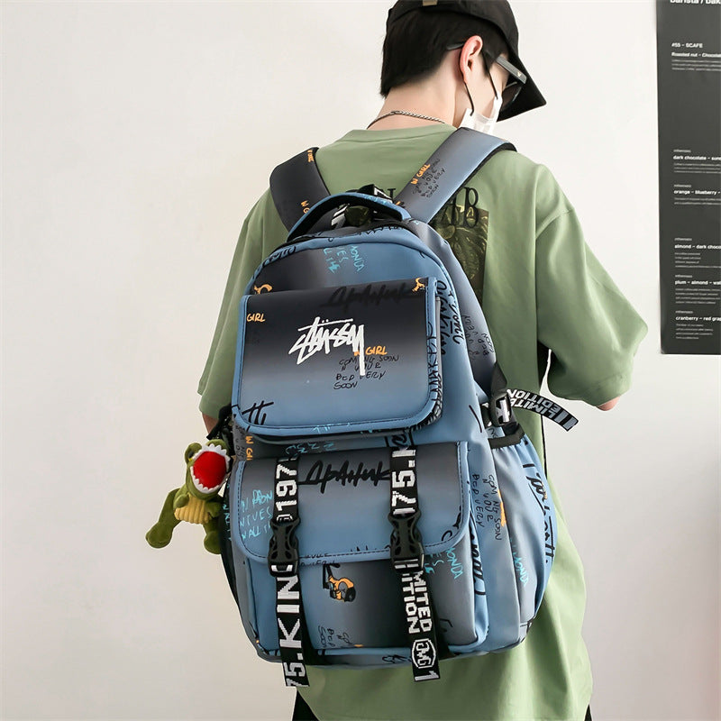 Women's & Men's & Trendy Cool Fashion Nylon High Sense Backpacks