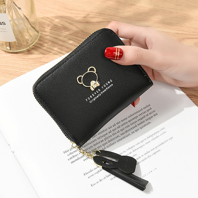 Women's Zipper Short Fashion Small Cute Card Holder