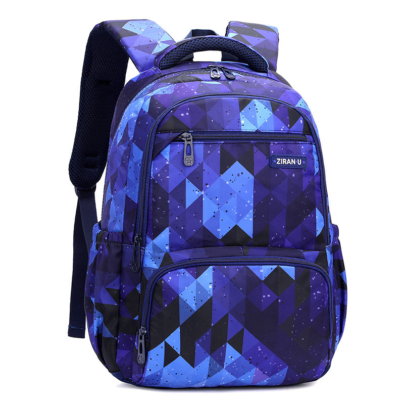 Natural Fish Fashion Boys Grade Printing Backpacks