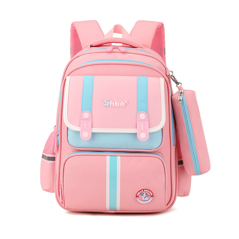 Children's Primary Grade Lightweight Burden Alleviation Spine Elementary School Students' Schoolbags