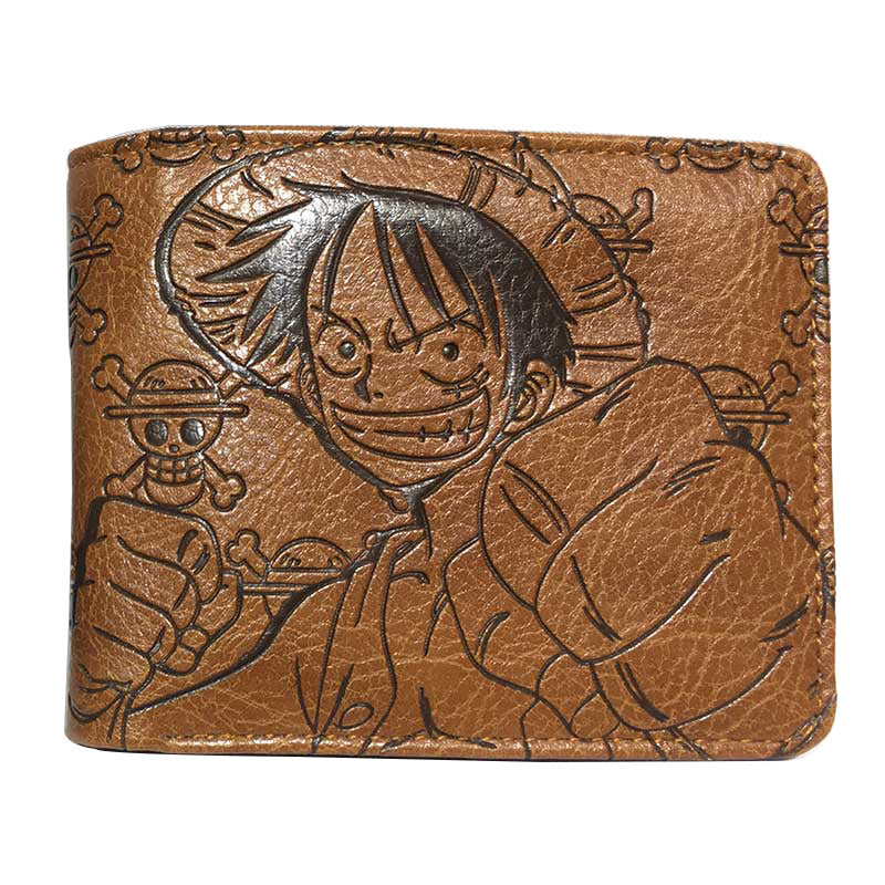 Portefeuilles pour dames en relief de crâne périphérique Anime One Piece