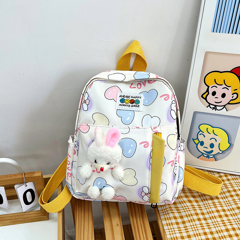 Children's Bunny Doll Primary Candy Color Large Children's Backpacks