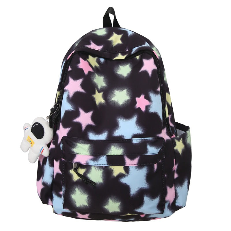 Women's Niche Design Rainbow High Korean College Middle School Students' Schoolbags