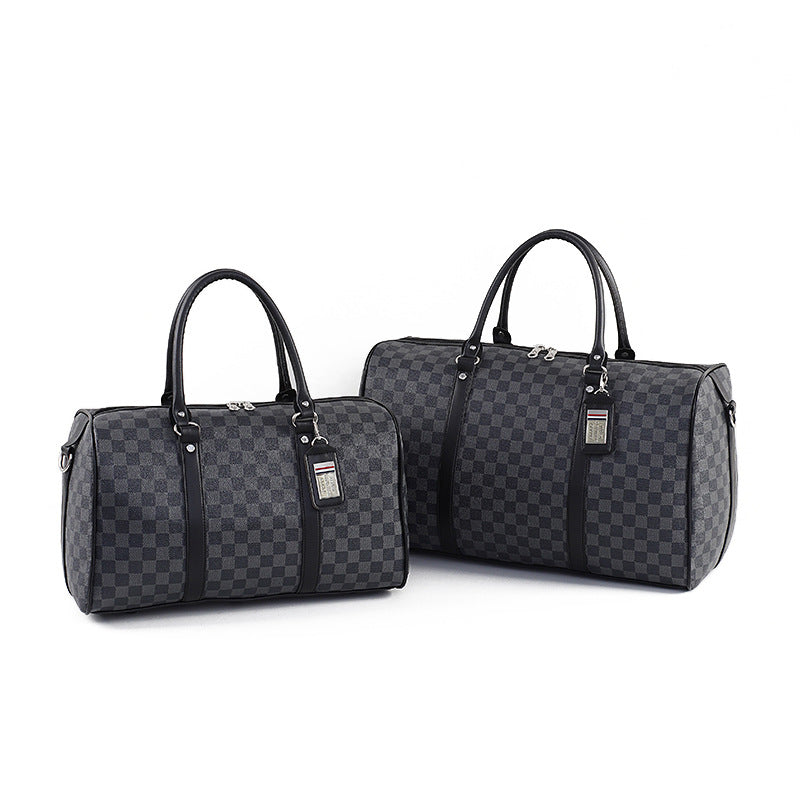 Large Capacity Plaid Hand-held Fashion Business Travel Bags